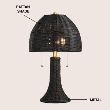 Joanie 22" Bohemian Rustic Iron LED Table Lamp